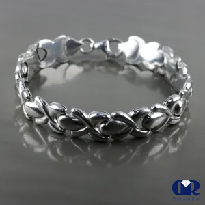 Men's 10.15 mm Pure Sterling Silver Twisted Style Chain Link Bracelet