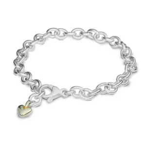 Mini Lifetime Gold Heart Charm Bracelet