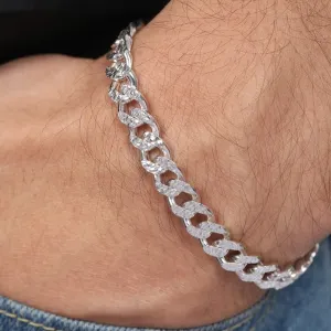 Modern Masculinity Rhodium Plated 925 Sterling Silver Men's Bracelets