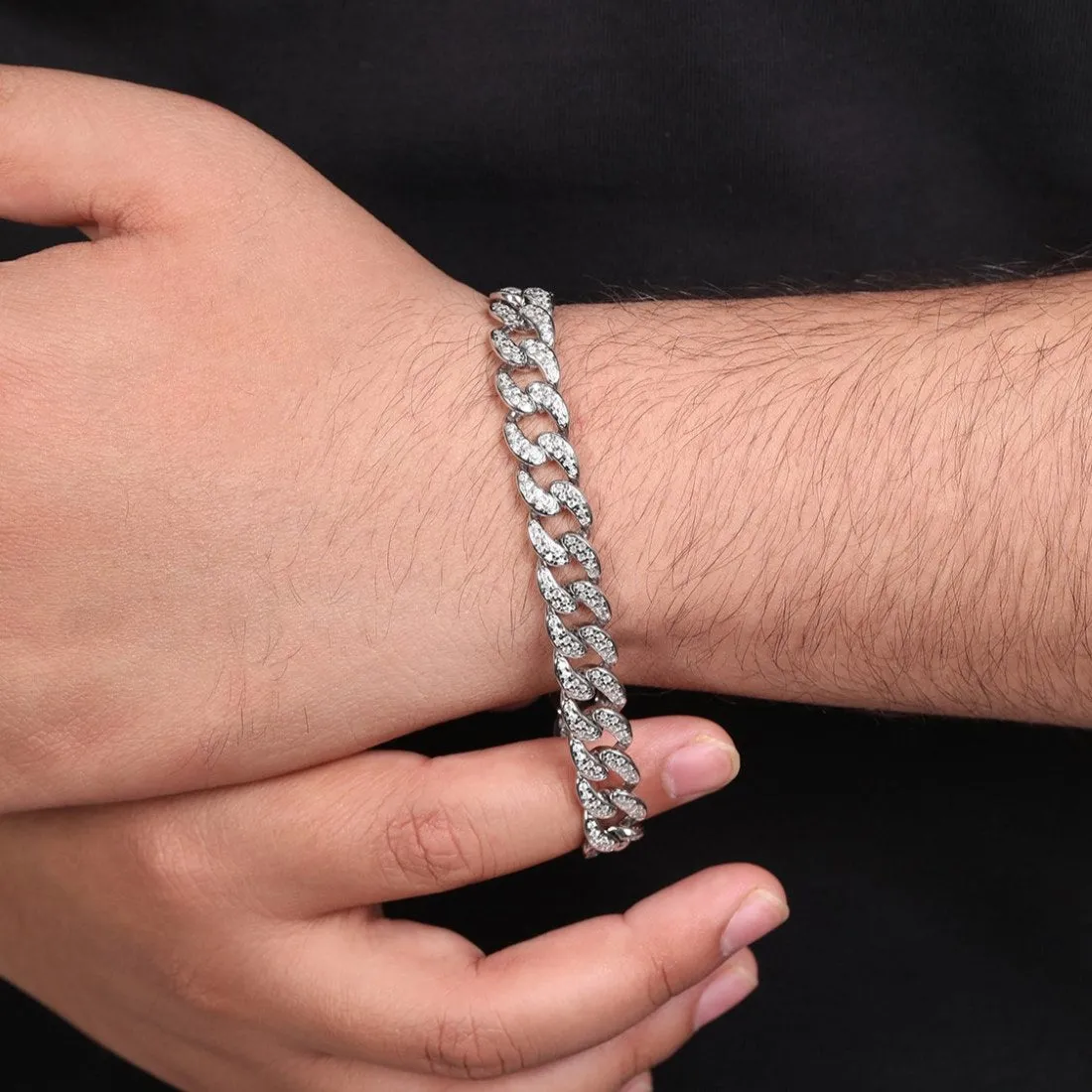 Modern Masculinity Rhodium Plated 925 Sterling Silver Men's Bracelets