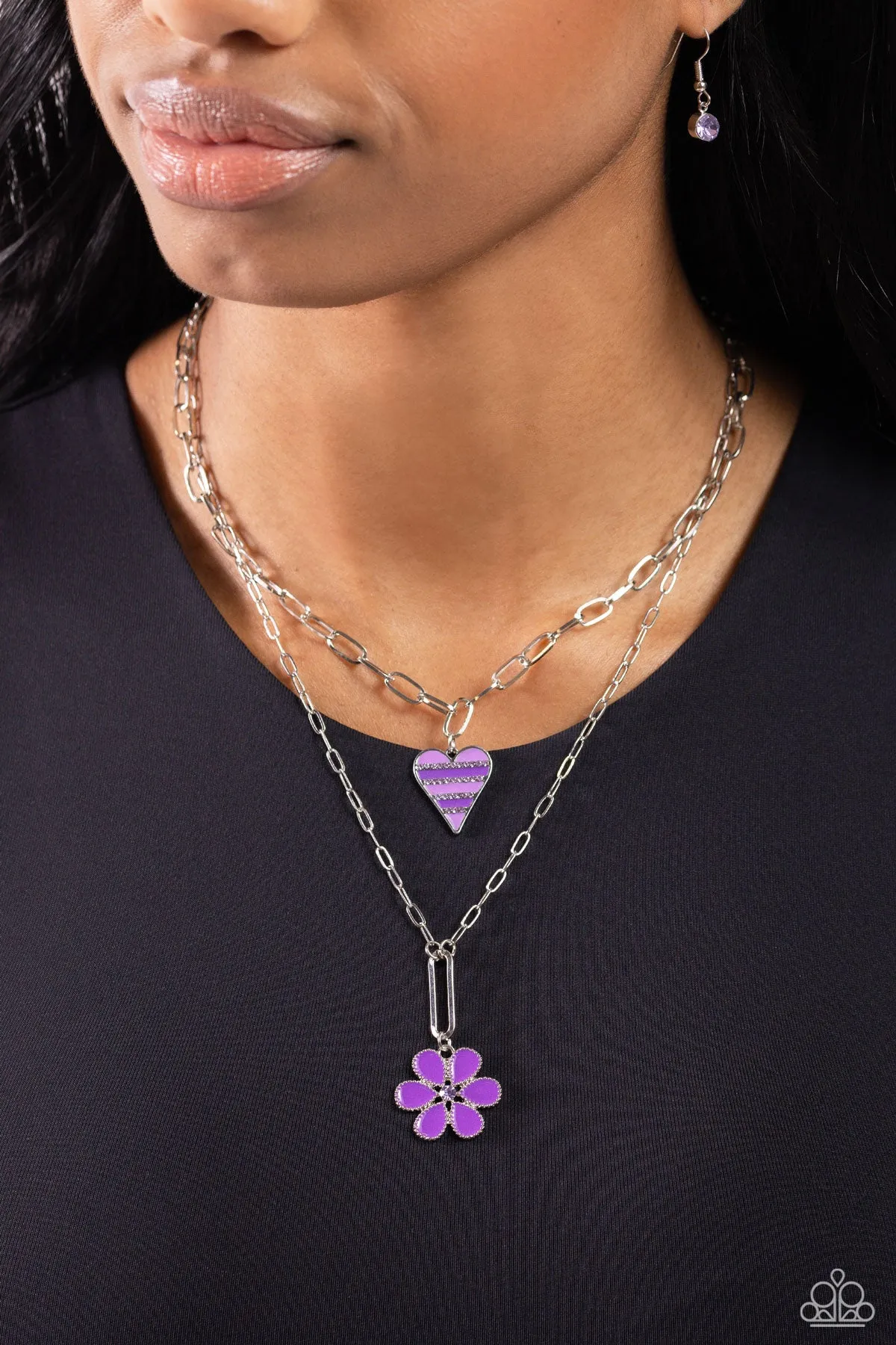 Necklaces Childhood Charms - Purple