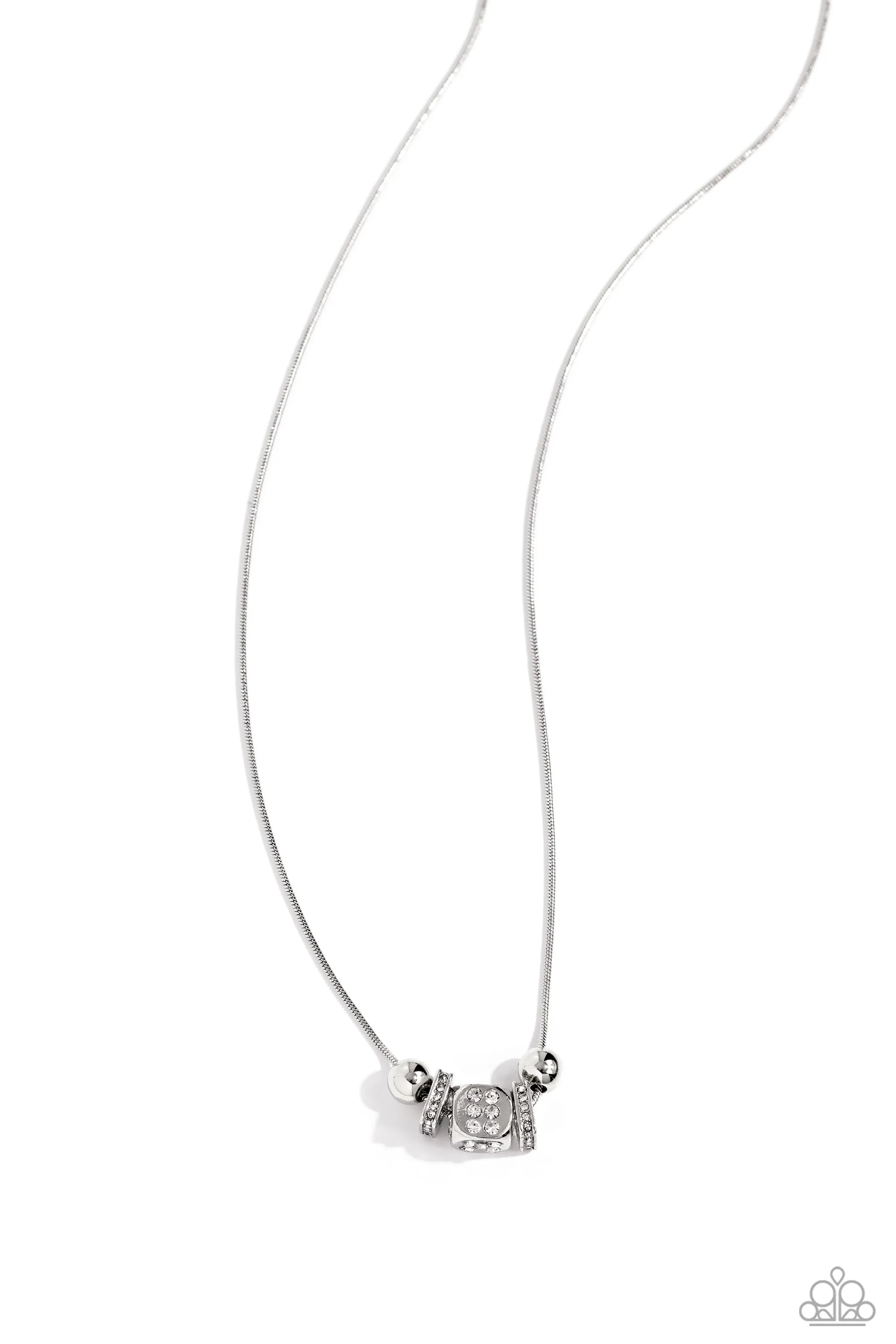 Necklaces Rolling the Dice - White N384