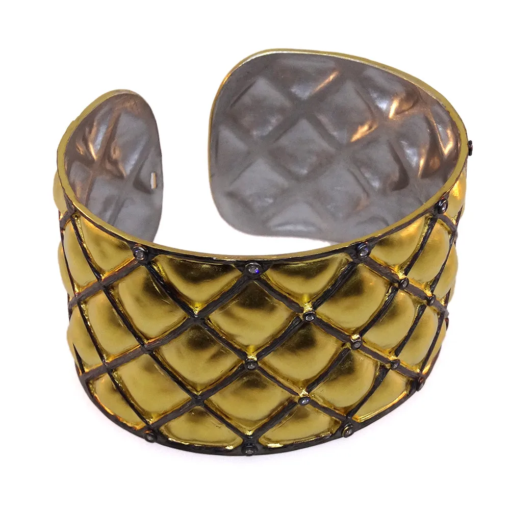 New Kurtulan Gold Cushion Pattern Cuff