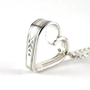 Oneida Friendship Medality Floating Heart Spoon Necklace