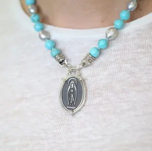 Our Lady of Lourdes Medal Pendant