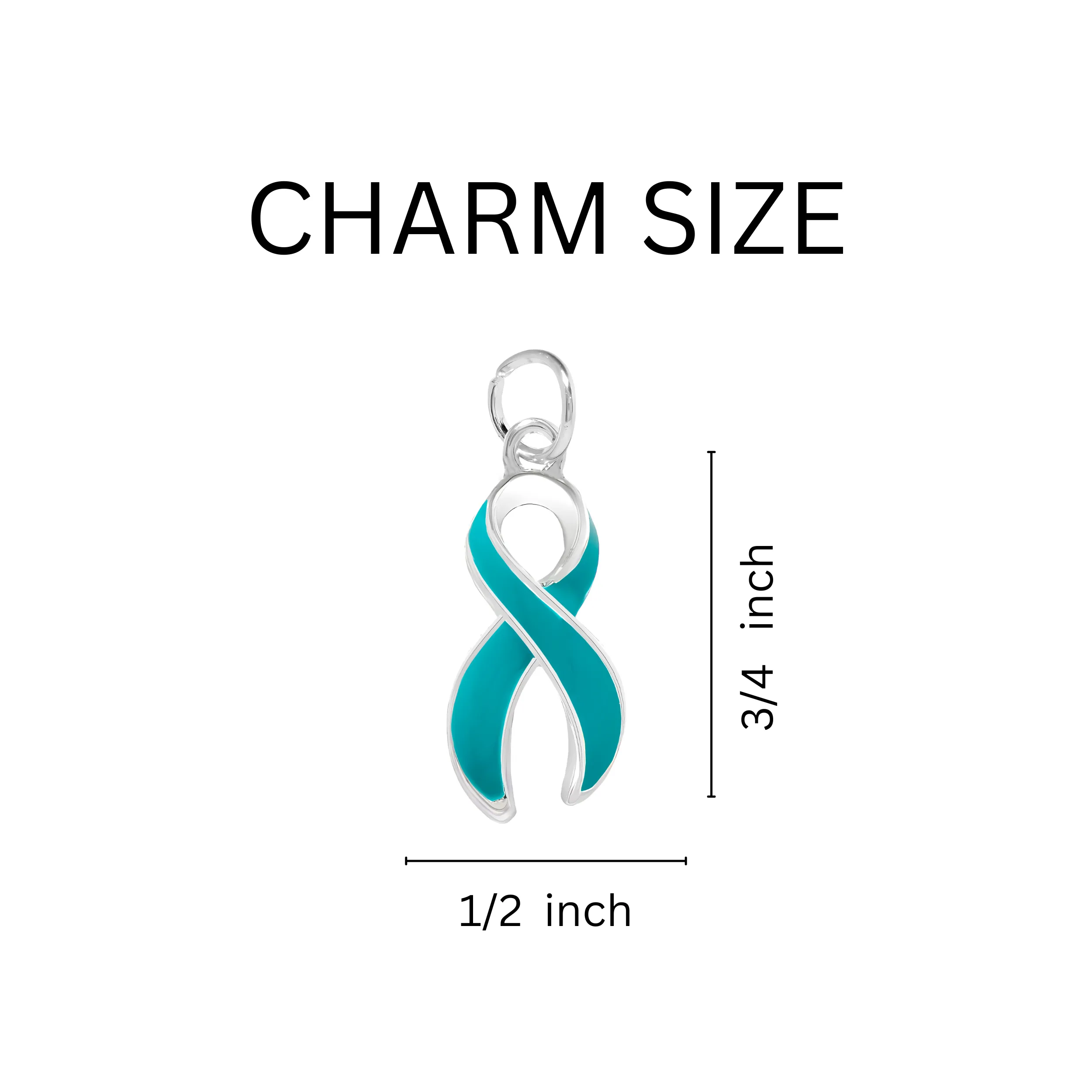 Ovarian Cancer Heart Charm Rope Bracelets