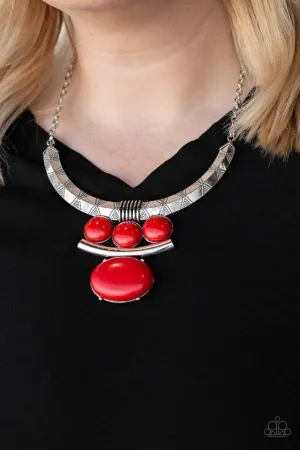 Paparazzi Necklace ~ Commander In CHIEFETTE - Red