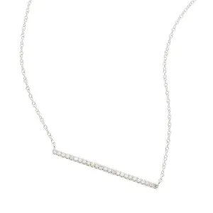 Pave Diamond Bar Necklace