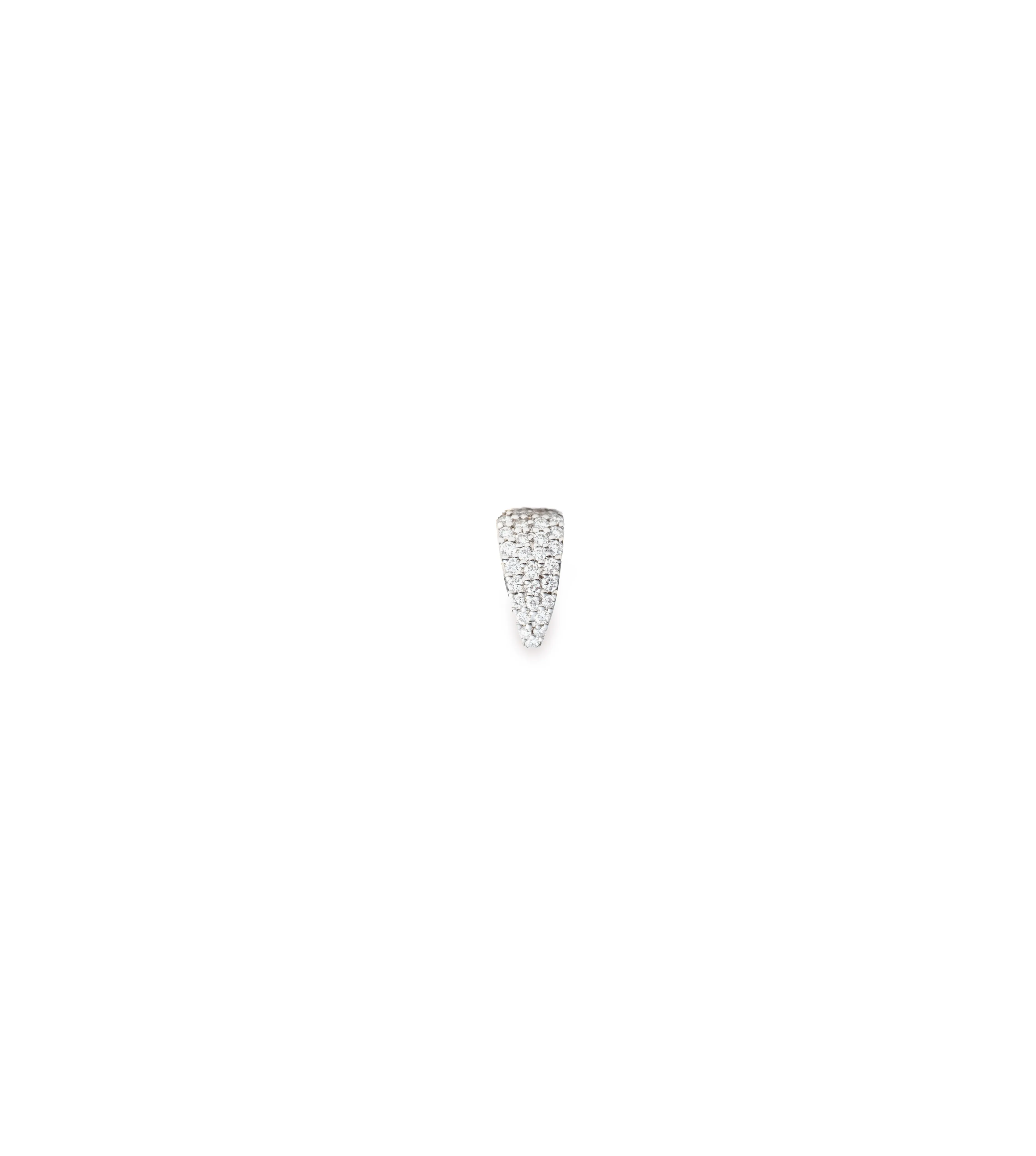 Pave Diamond Small Bail Link White Gold