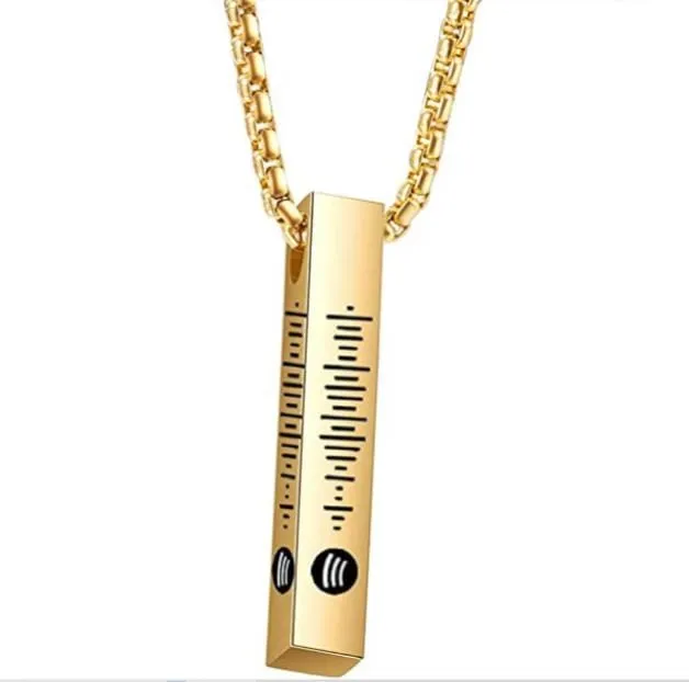 Personalized Stainless Steal Vertical Bar Necklace with 4 names