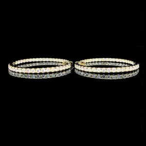 PREORDER | Golden In and Out Hoop Diamond Earrings 14kt