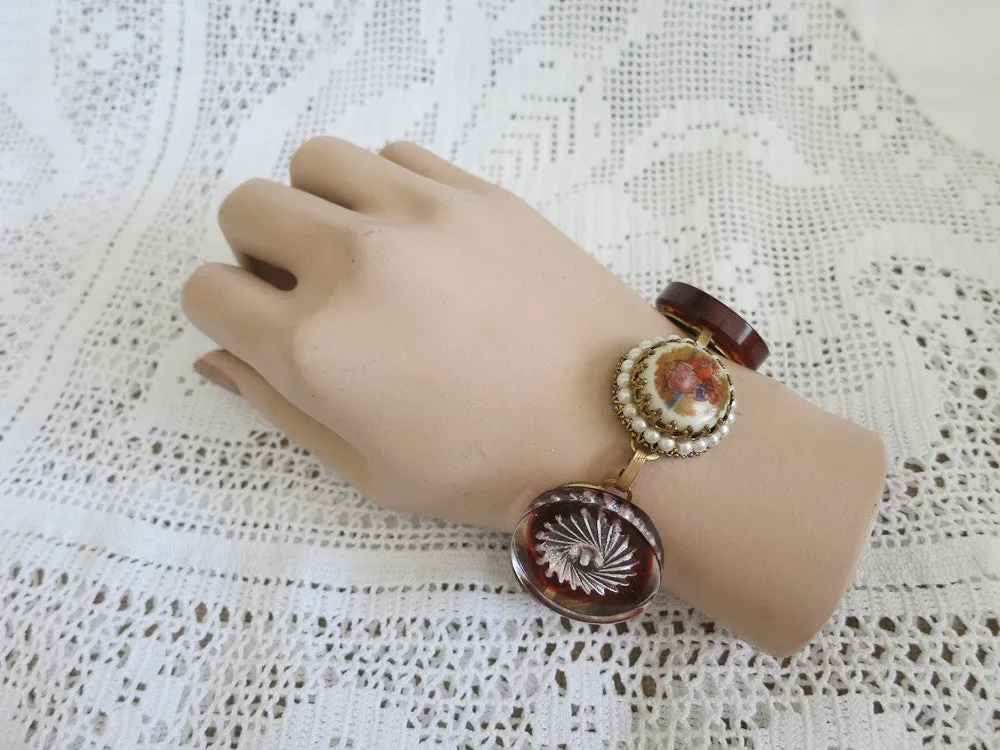 Root Beer Colored Treasure Box Bracelet