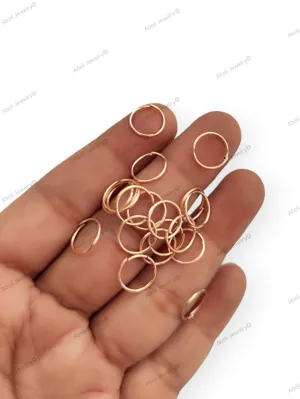 Rose gold jump rings 10 mm JRRG10