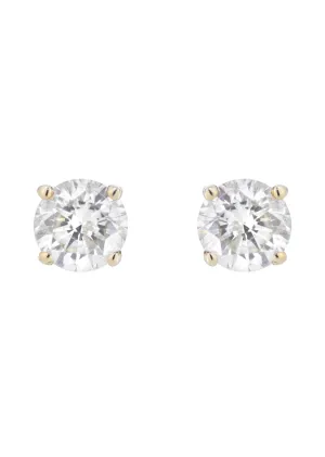 Round Diamond Stud Earrings | 1.6 Carats