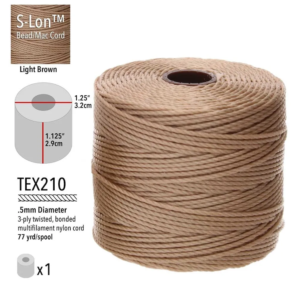 S-LON Bead Cord - Light Brown