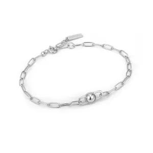 Silver Orb Link Chunky Chain Bracelet