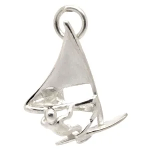 Silver Windsurfer Charm