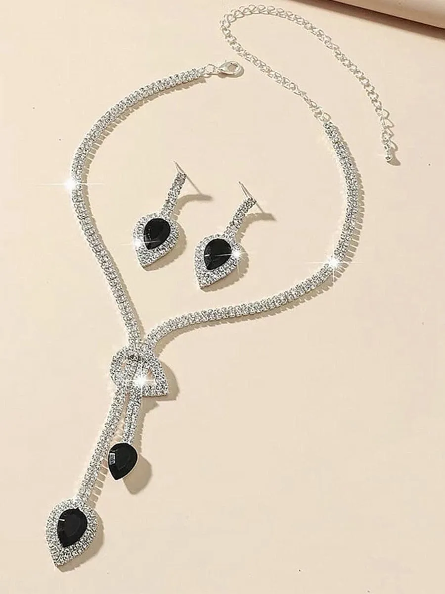 Simple Water Drop Banquet Jewelry Set MSE00127