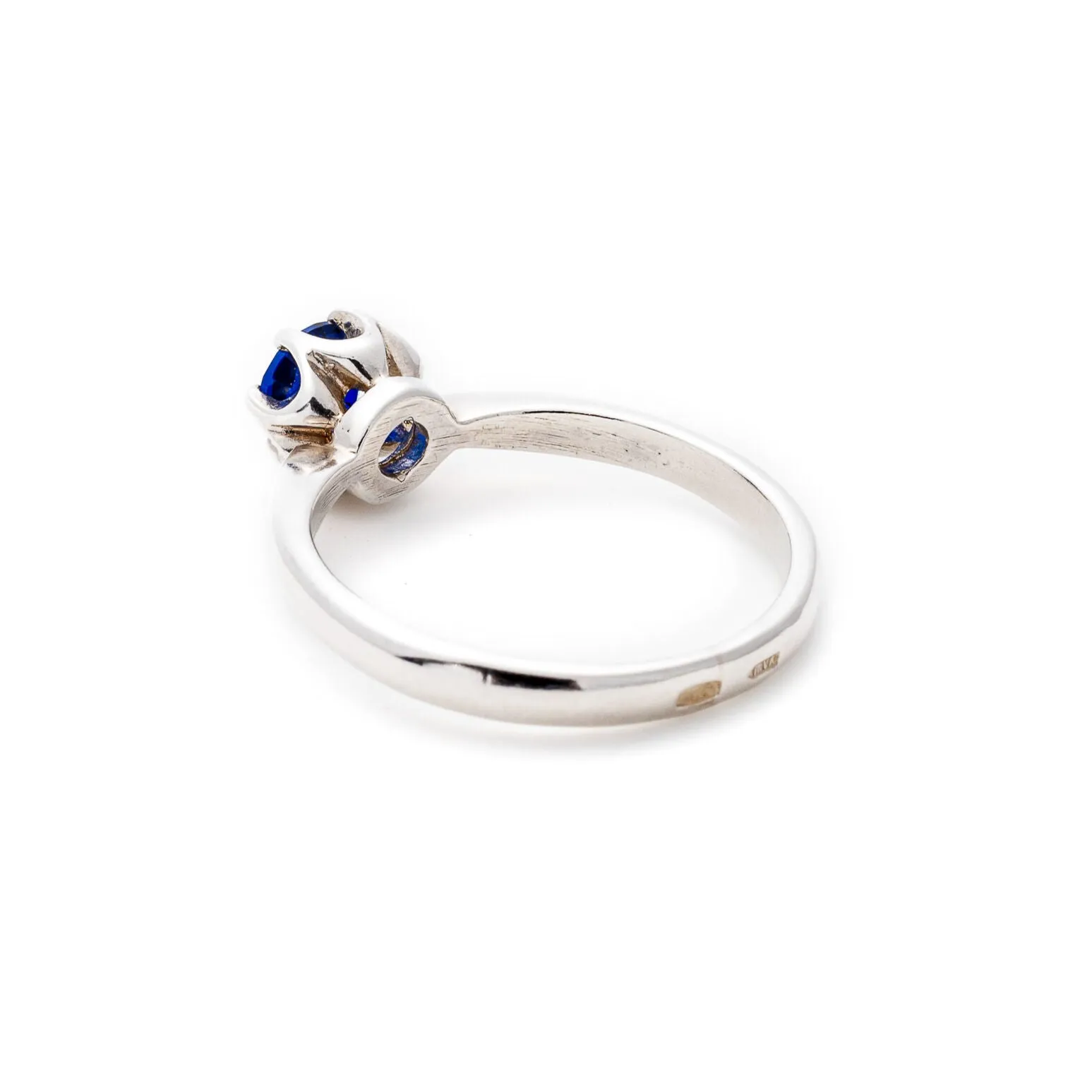 Solitaire Sapphire Ring - Dainty Blue Ring, September Birthstone Ring