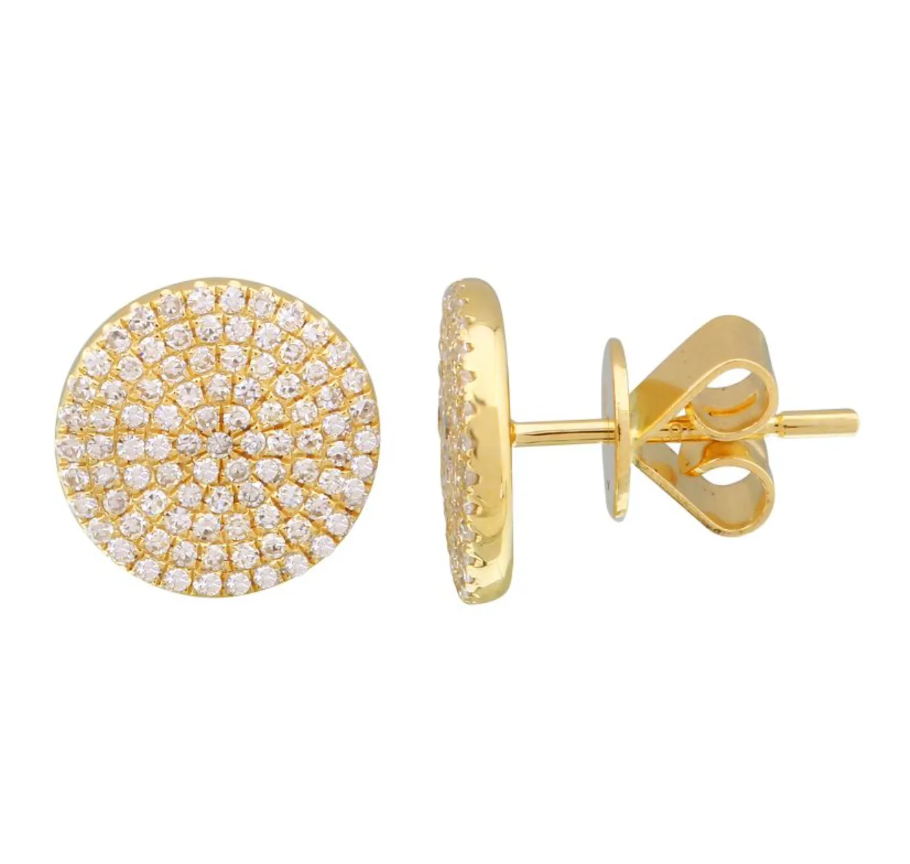 STACIA ROUND PAVÉ STUD EARRINGS