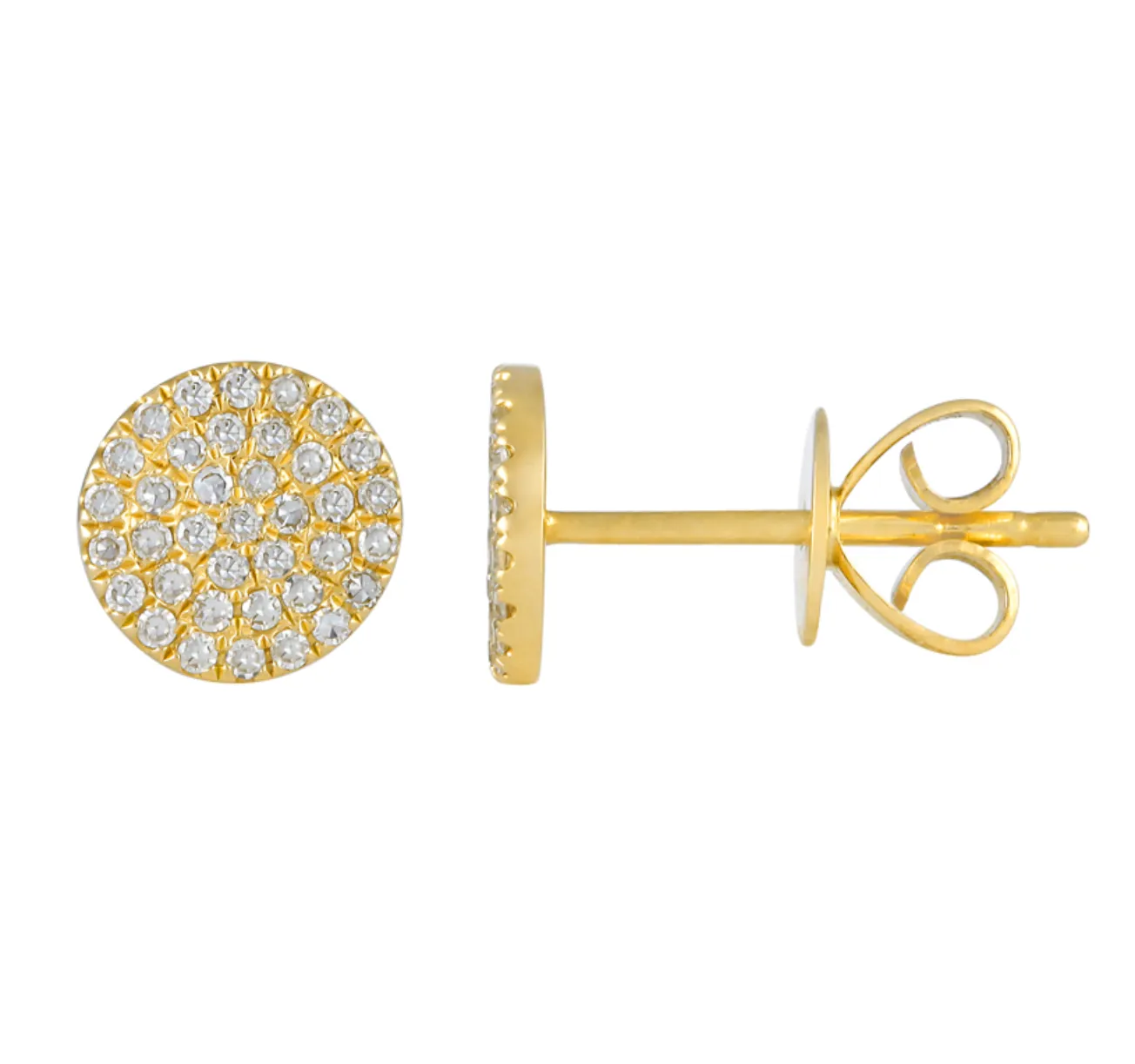 STACIA ROUND PAVÉ STUD EARRINGS