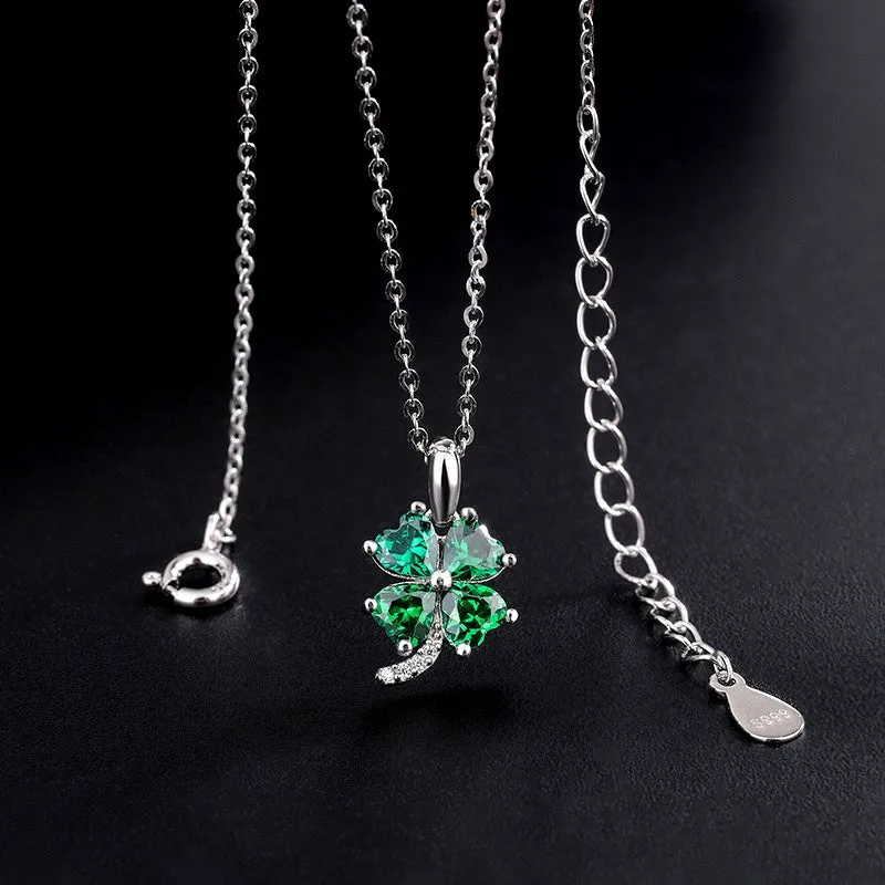 Sterling Silver Four-Leaf Clover Necklace