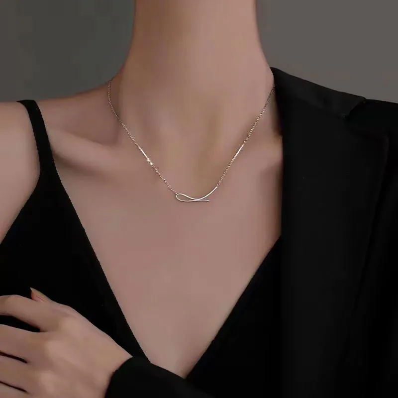 Sterling Silver Luxury Clavicle Necklaces