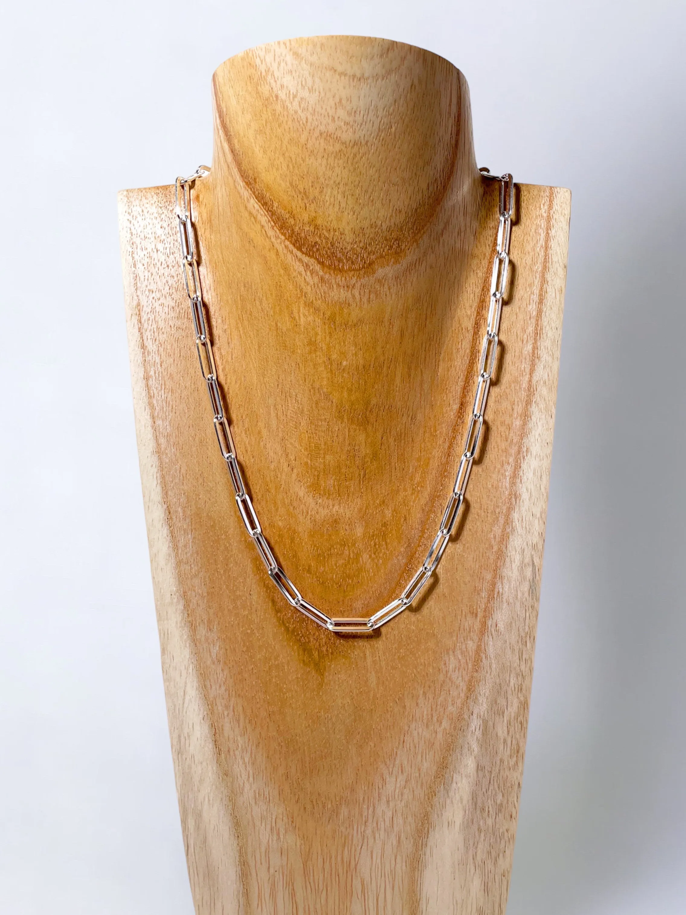 Sterling Silver Paperclip Chain Necklaces