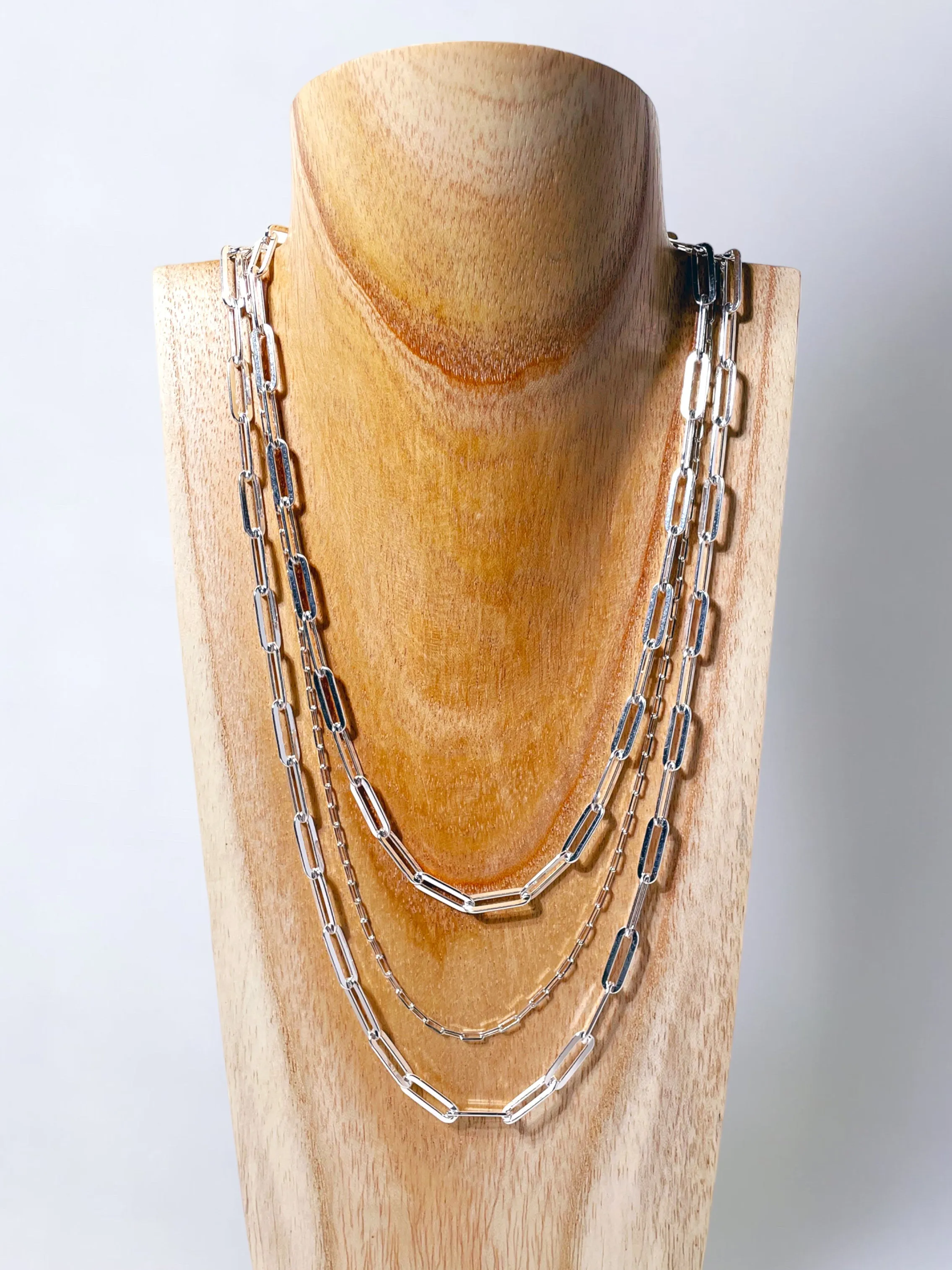 Sterling Silver Paperclip Chain Necklaces