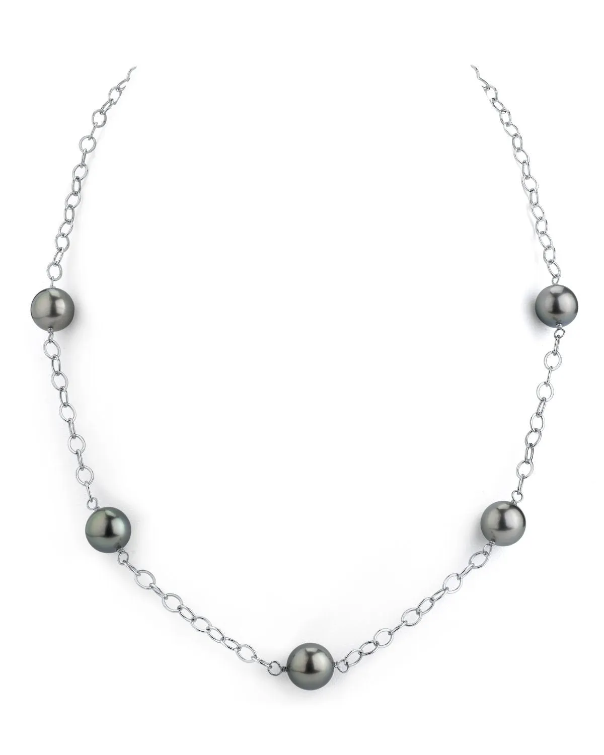 Tahitian South Sea Round Pearl Tincup Necklace