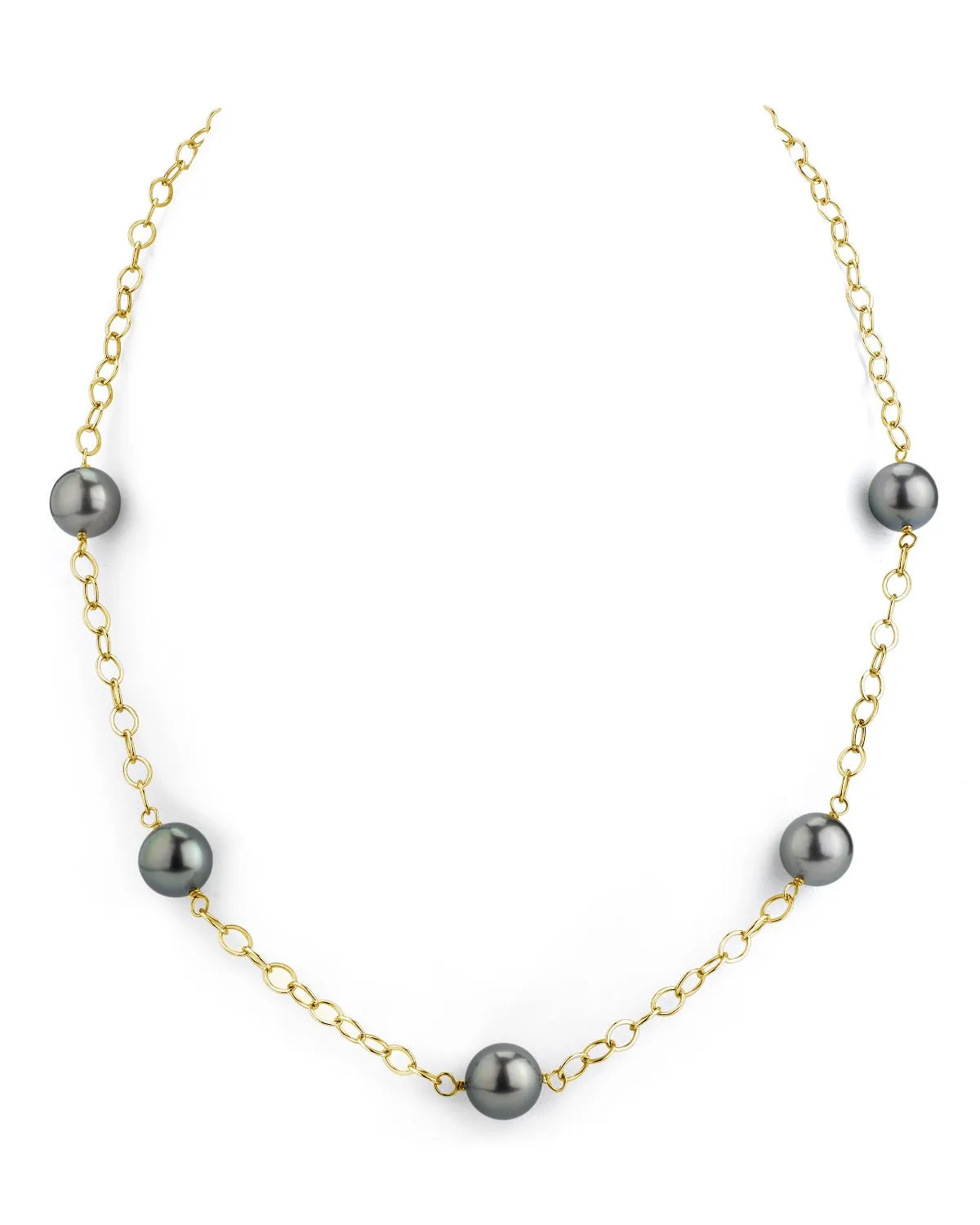 Tahitian South Sea Round Pearl Tincup Necklace