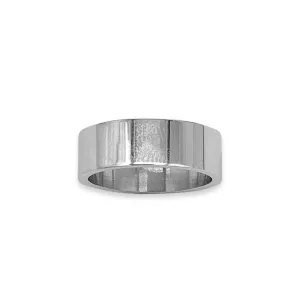 Tarnish Resistant Rhodium Plated Stacking Ring