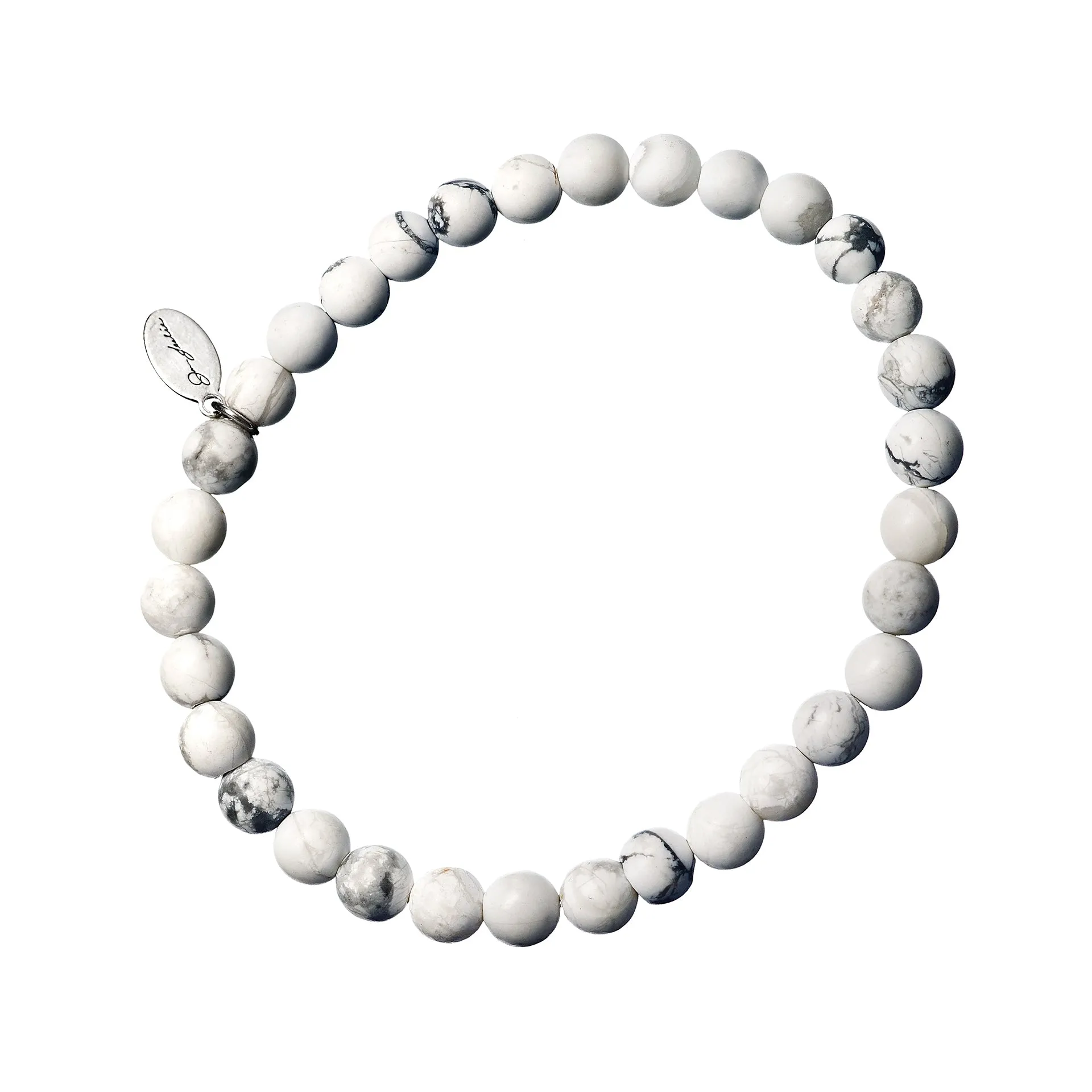 White Howlite Sterling Flex Bracelet