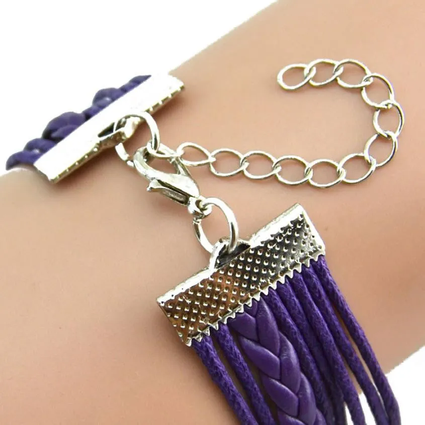 Women sterling-silver-jewelry Lovely Infinity Owl Pearl Friendship  Leather Bracelets